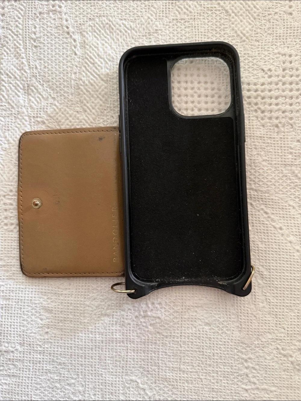 Tan Crossbody Phone Wallet Set by Bandolier